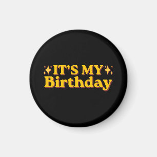 Aimant C'est mon anniversaire Rétro