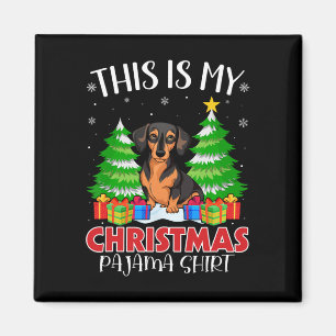 Aimant C'Est Mon Chien Miniature Pinscher Pajama De Noël