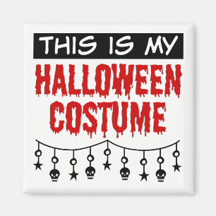 Aimant C'est mon costume d'Halloween crânes étoiles