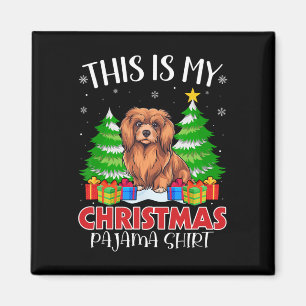 Aimant C'Est Mon Pajama De Noël Lhassa Apso Chien Xmas Pj