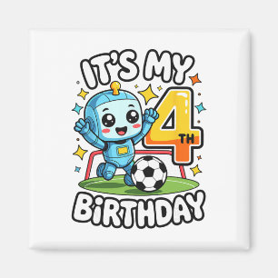 Aimant C'est mon robot de football pour mon 4ème annivers