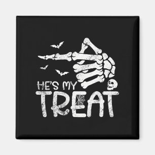 Aimant C'est mon traitement Skeleton main drôle Halloween