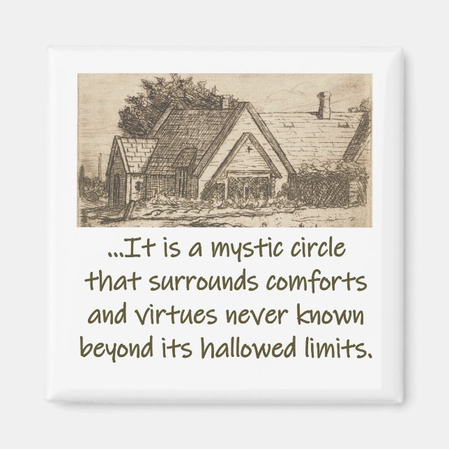 Aimant C'Est Un Cercle Mystique - Citation À La Maison (Devant)