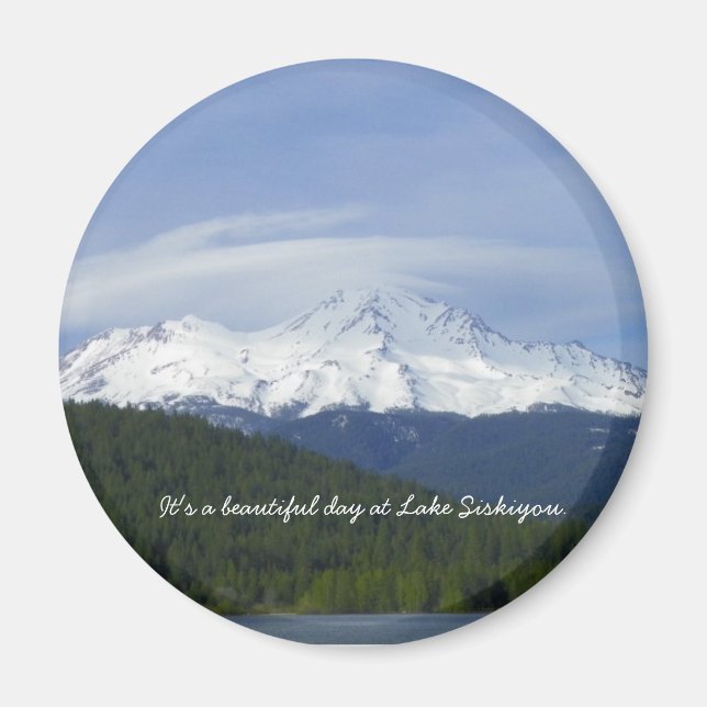 Aimant C'est une belle journée au lac Siskiyou. (Devant)
