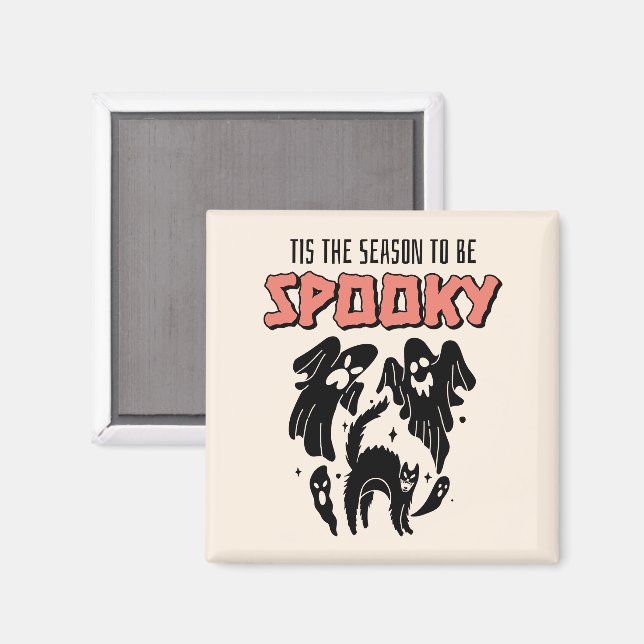 Aimant Cette saison sera Éffrayante Halloween Déplaisant (Recto/Verso)