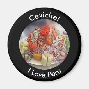 Aimant Ceviche - I Love Pérou et alimentation péruvienne