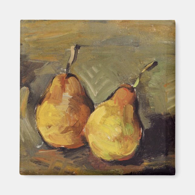 Aimant Cezanne - Deux poires, célèbre peinture, (Devant)