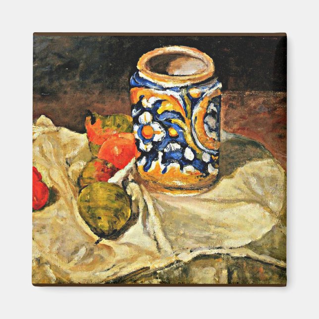 Aimant Cezanne - La vie morte avec l'artisanat italien (Devant)