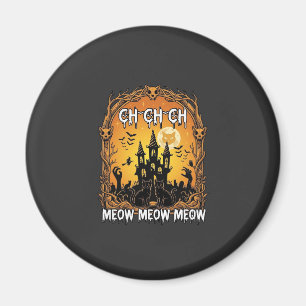 Aimant Ch Meow Château Hanté Halloween_1