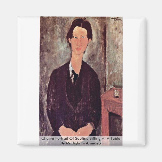 Aimant Chaiim Portrait De Soutine Assis À Une Table (Devant)