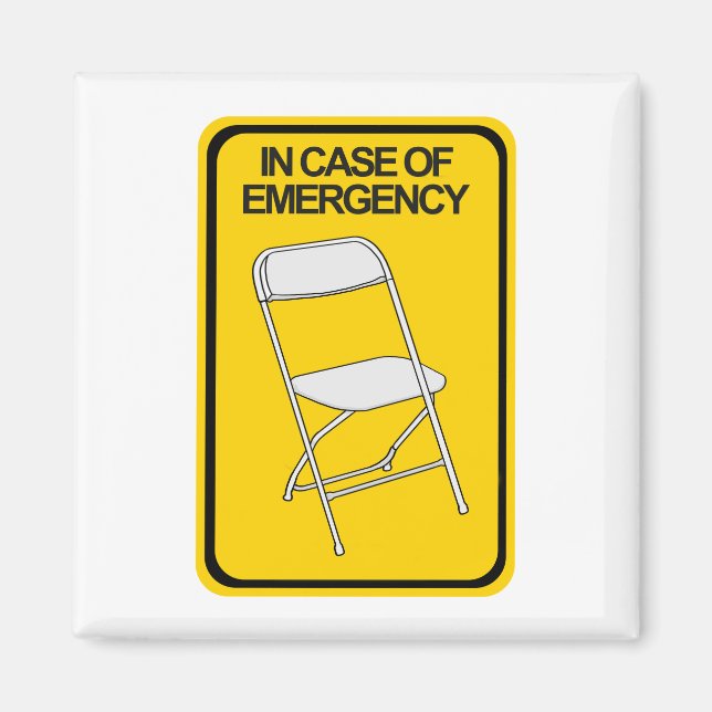 Aimant Chaise pliante En coque d'urgence (Devant)