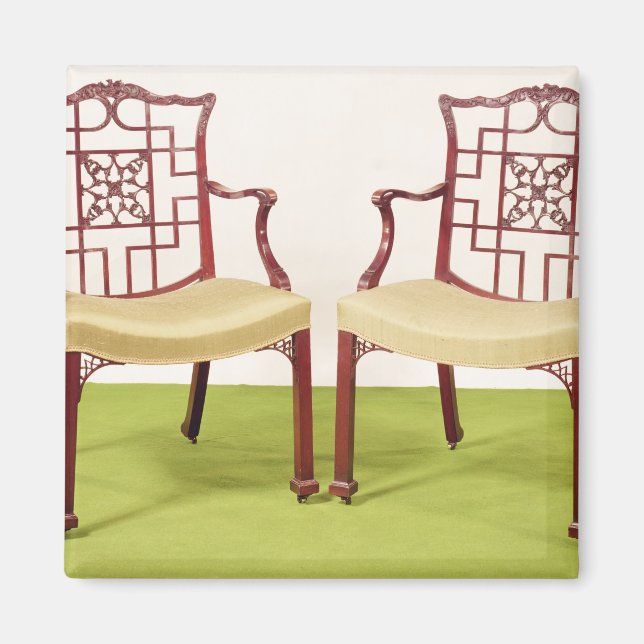 Aimant Chaises en acajou Chippendale (Devant)