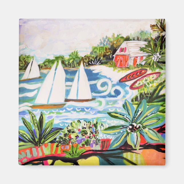 Aimant Chalet rouge de la Baie II (Devant)