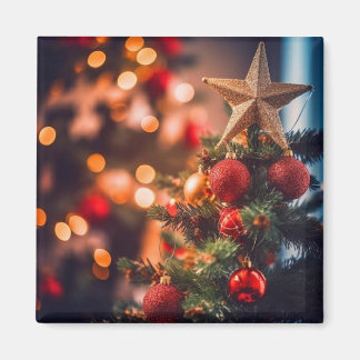 Aimant "Chaleureux voeux et joie festive : un joyeux Noël