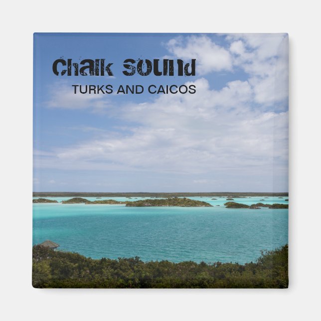 Aimant Chalk Sound, Turks and Caicos (TCI), Caraïbes (Devant)