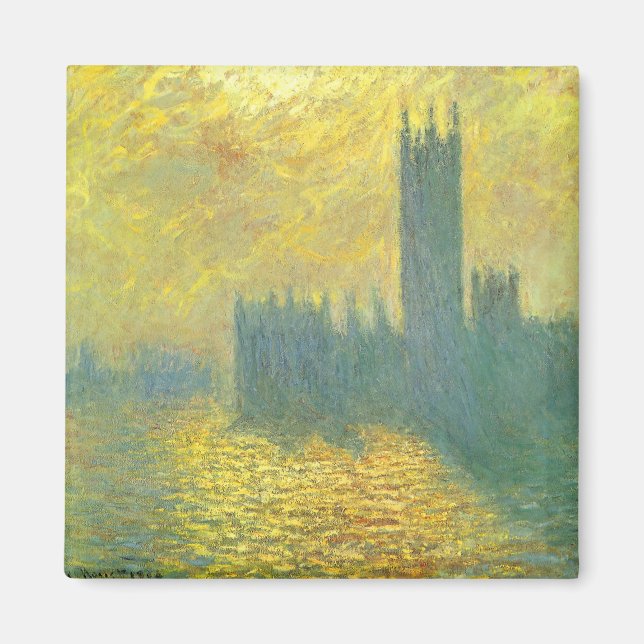 Aimant Chambres du Parlement, Stormy Sky par Claude Monet (Devant)