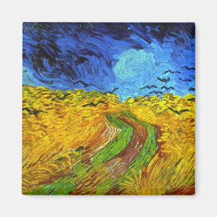 Aimant Champ de blé avec corbeaux Van Gogh Art