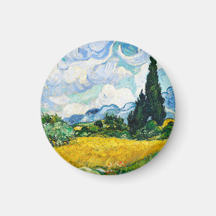 Aimant Champ de blé avec cyprès de Vincent Van Gogh