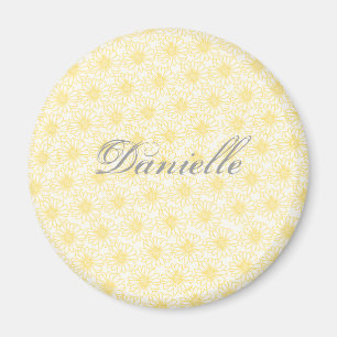 Aimant Champ de marguerites Magnet, Fleurs Jaunes