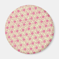Champ de marguerites Magnet, Fleurs roses