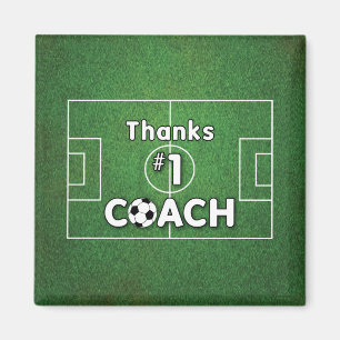 Aimant Champ d'herbe d'entraîneur du football merci