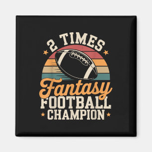 Aimant Champion de Fantasy Football Drôle 2 Fois 