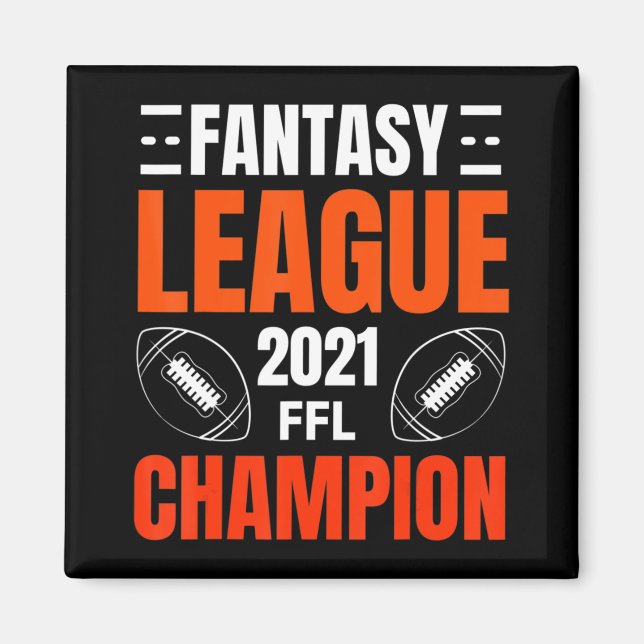 Aimant Champion de la Ligue d'Imaginaire de football 2021 (Devant)