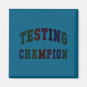 Aimant Champion de test mignon jour de test professeur br