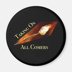 Aimant Champion des fléchettes sur tous les arrivants