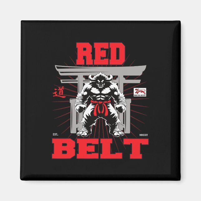 Aimant Championnat Red Belt En Vue ! (Devant)