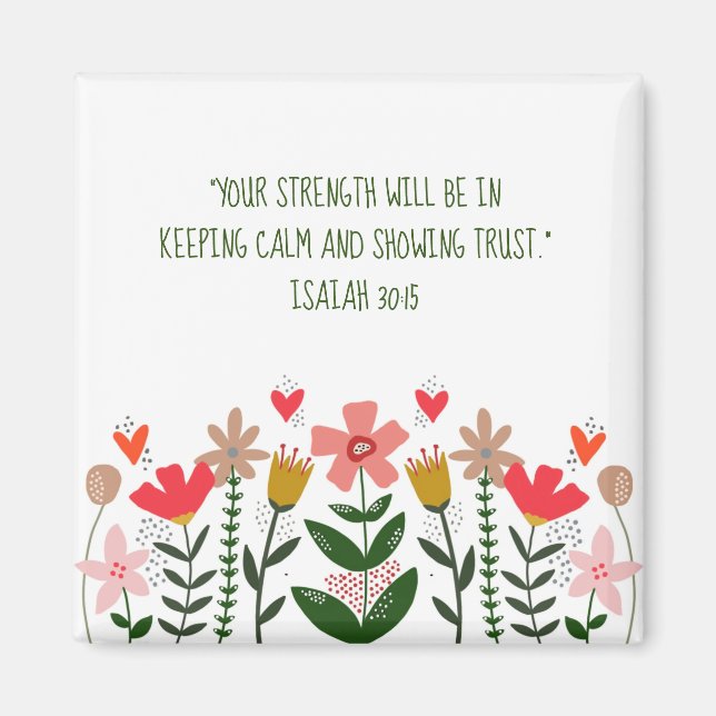 Aimant Champs de fleurs blancs (Devant)