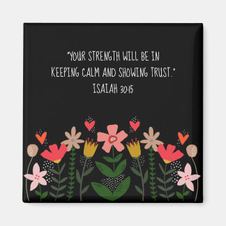 Aimant Champs de fleurs noirs