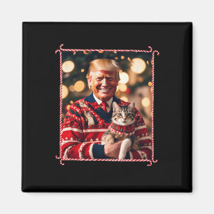 Aimant Chandail de Noël drôle Trump pour les Amoureux de