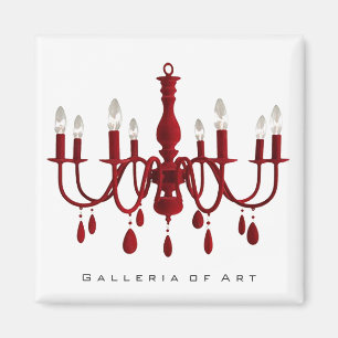 Aimant Chandelier rouge ~