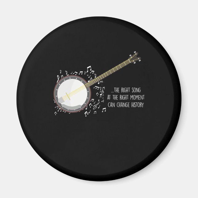 Aimant Chanson Droite Moment Droit Banjo Musique Cadeau A (Devant)