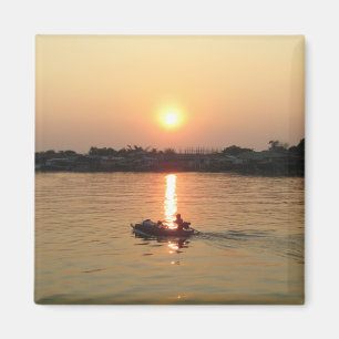 Aimant Chao Phraya River Sunset ... Ayutthaya, Thaïlande