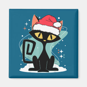 Aimant Chapeau de Père Noël pour chat Mid Century Modern