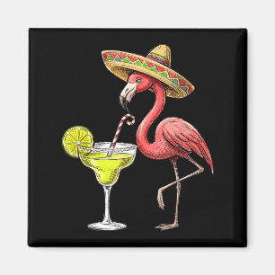 Aimant Chapeau flamingo mexicain margarita cinq de mayo