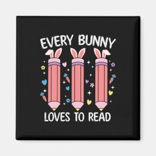 Aimant Chaque Lapin Aime Lire Les Livres D'Enseignants De