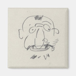 Aimant Charge de Lautrec par Lui-Meme (crayon sur papier)