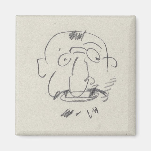 Aimant Charge de Lautrec par Lui-Meme (crayon sur papier) (Devant)