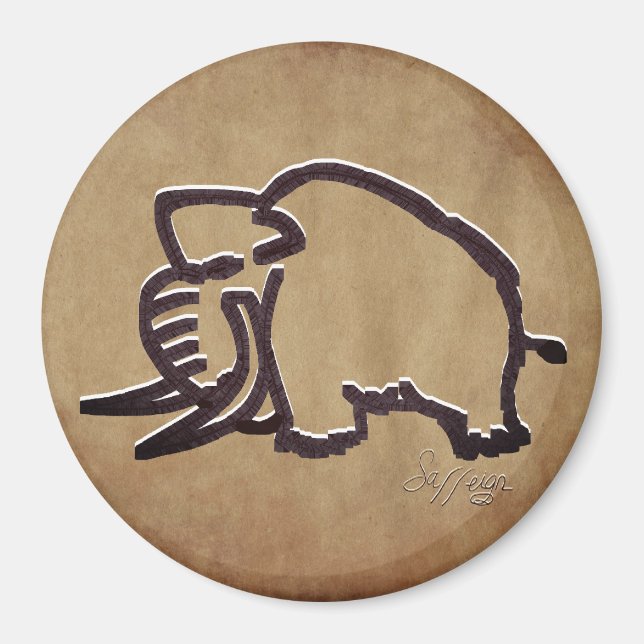 Aimant Chargement de mammouth (Devant)