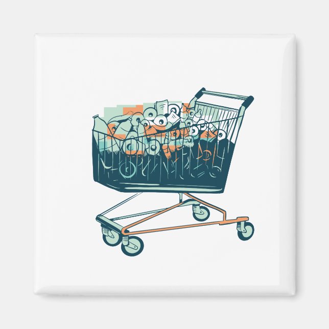 Aimant Chariot à papier toilette (Devant)