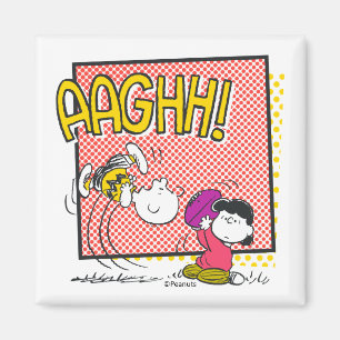 Aimant Charlie Brown et Lucy Football Comic Graphic