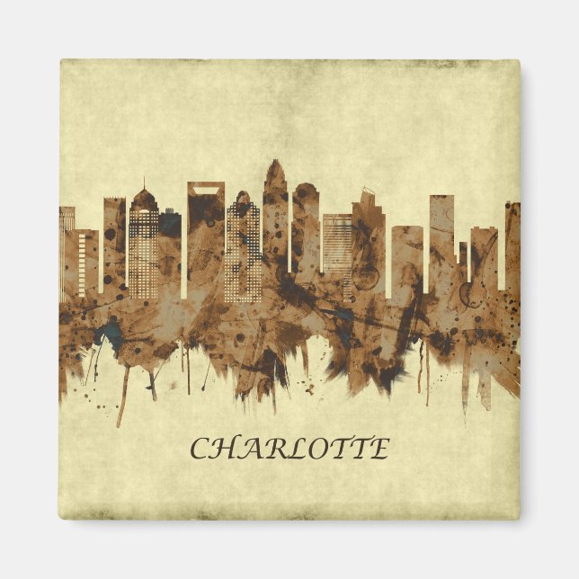 Aimant Charlotte Caroline du Nord Cityscape (Devant)
