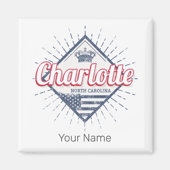 Aimant Charlotte City Caroline du Nord États-Unis États-U (Devant)