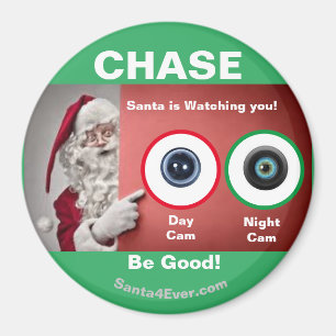 Aimant CHASE Père Noël vous regarde !Jour et nuit