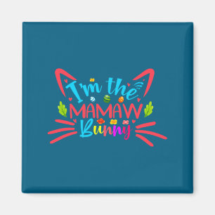 Aimant Chasse aux œufs je suis la Mamaw Bunny Pâques