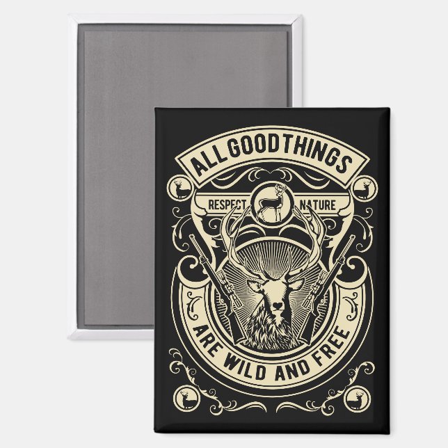 Aimant Chasse Vintage (Recto/Verso)