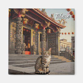 Aimant Chat à Taïwan Tainan Temple Voyage